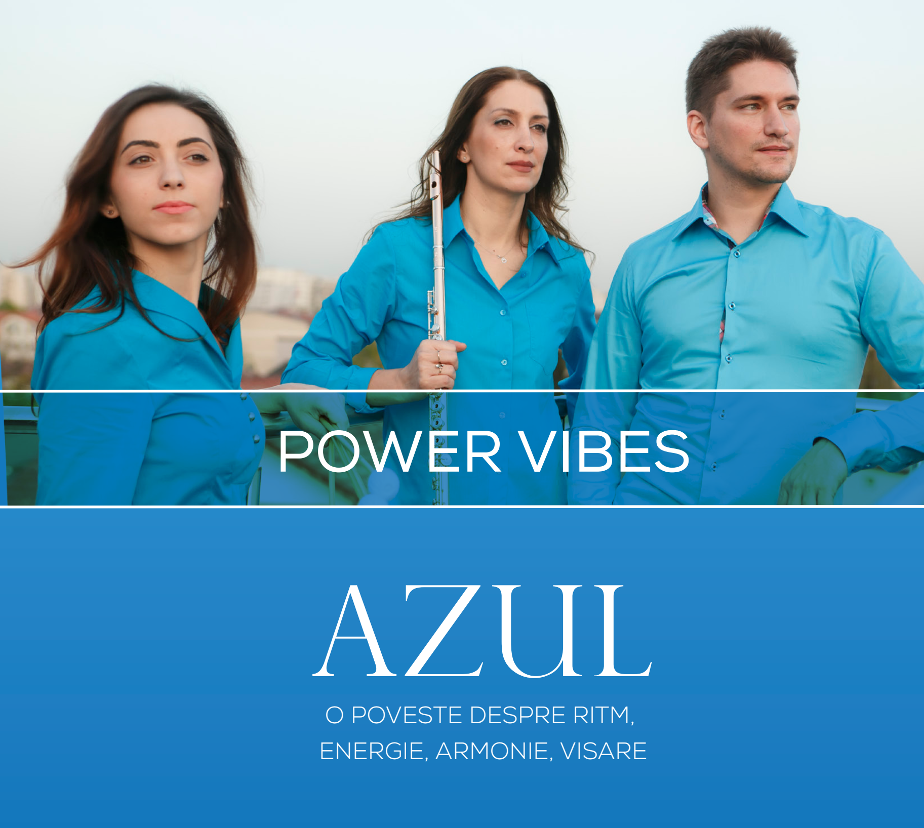 Coperta albumului &bdquo;Azul&rdquo; al proiectului Power Vibes